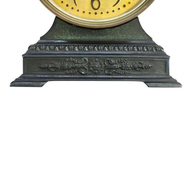 1920s Seth Thomas “Grand Model” Copper & Brass Automatic 8-Day Alarm Clock C1920 For Sale - Image 5 of 11