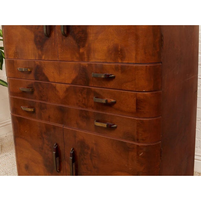 Early 20th Century Art Deco Highboy by Empire Furniture Rockford, Illinois, Attributed For Sale - Image 9 of 12
