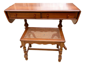 1940s Maple Make-Up Table and Bench