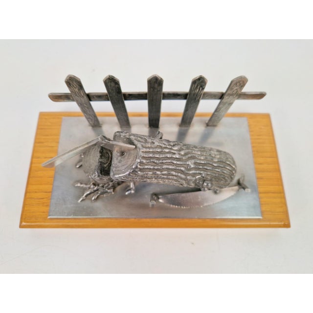 Brown Logging Sculpture in Metal and Wood, 1970 For Sale - Image 8 of 12