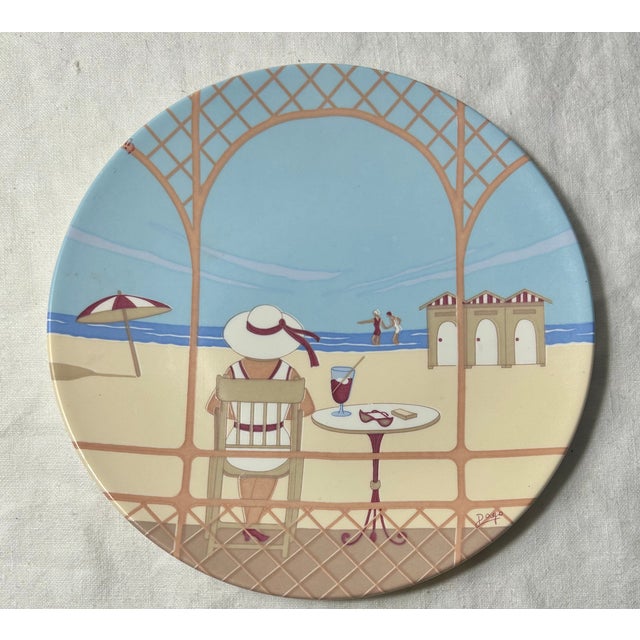 Vintage Poole Pottery Transfer Plate, “Art Deco Summer” For Sale - Image 12 of 12