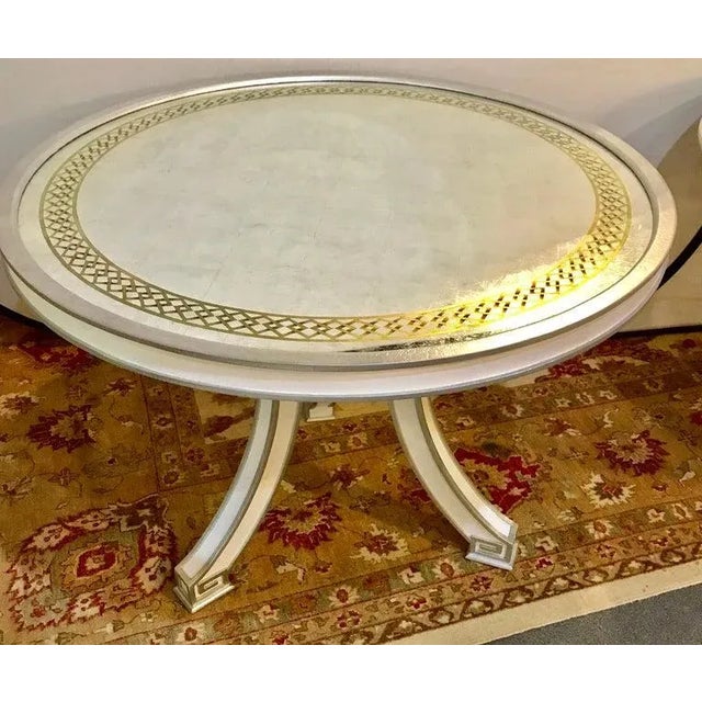 Pair of Compatible Églomisé Top Painted Side, End or Centre Tables For Sale - Image 4 of 13