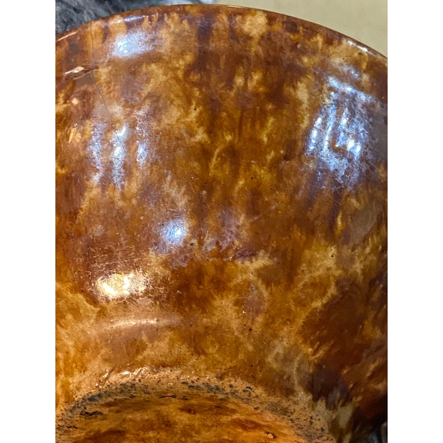 Antique Rockingham Spongeware Mixing Bowl For Sale - Image 11 of 13