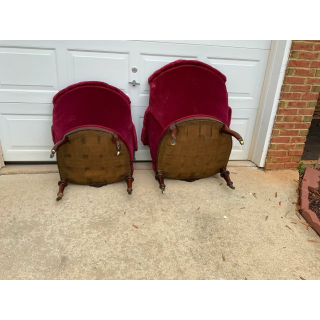 Set of 2 1940s King and Queen Chairs For Sale - Image 10 of 12