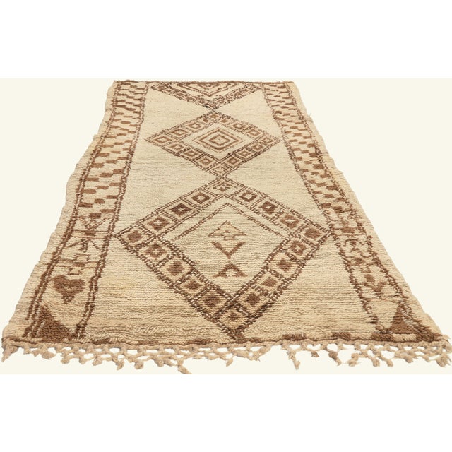 Tribal Vintage Azilal Moroccan Rug, 03'00 X 07'09 For Sale - Image 3 of 10