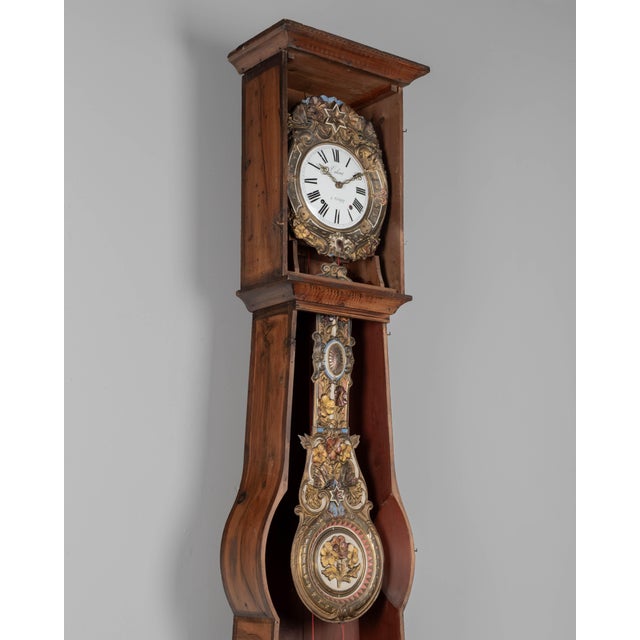 Brown 19th Century French Comtoise or Grandfather Clock For Sale - Image 8 of 15