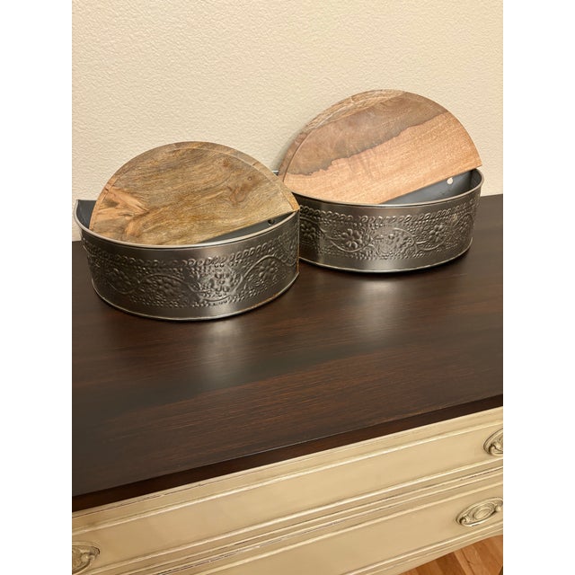 Farmhouse Vintage Rustic Farmhouse Shelving Units - A Pair For Sale - Image 3 of 6