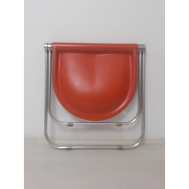 Plato Desk and Pluff Stool by Giancarlo Piretti for Anonima Castelli, 1970s, Set of 2 For Sale - Image 9 of 11