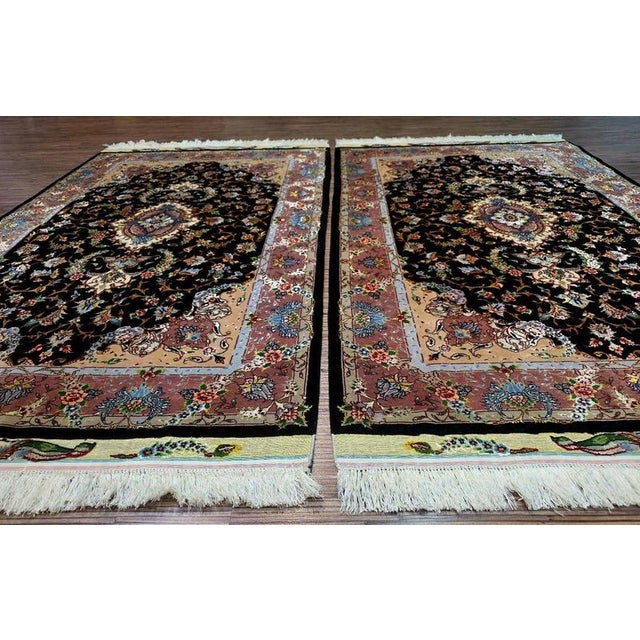 Middle Eastern Tabriz Rugs in Silk For Sale - Image 5 of 11