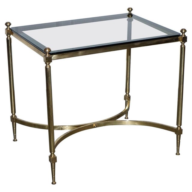 Hollywood Regency French Brass & Smoked Glass Coffee Table, 1960s For Sale - Image 17 of 17