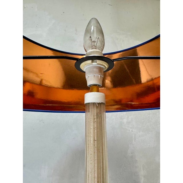 Italian Floor Lamp in Murano Glass and Wrought Iron, 1950 For Sale - Image 6 of 7