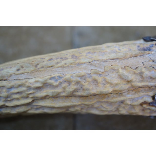 Antique Sterling Silver Antler Stag Horn Cows Head Fork & Knife Meat Carving Set 15" For Sale - Image 15 of 16