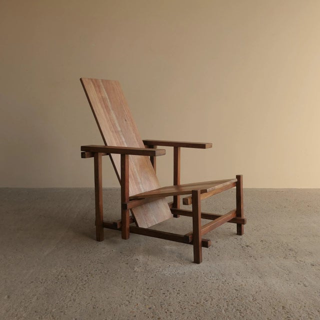 Constructivist Oak Chair, 1970s For Sale - Image 9 of 9