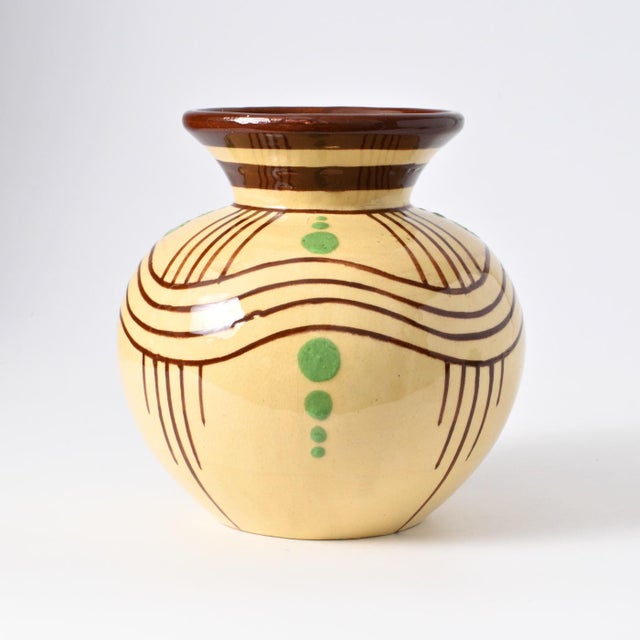 Art Deco Pottery Vase, 1930s For Sale - Image 9 of 9
