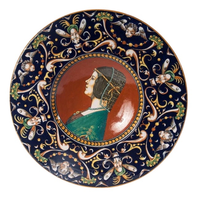 Art Deco Plate from Fratelli Minardi Faenza, 1920s For Sale