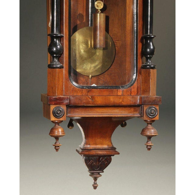 Traditional Antique Austrian Vienna Regulator Clock, Walnut Case, Circa 1890 For Sale - Image 3 of 4