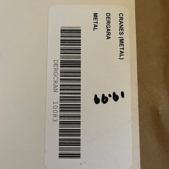 1980s Ann Dergara Embossed Metal Plaque "Crane Ii" American Folk Art Birds Florida For Sale - Image 12 of 12