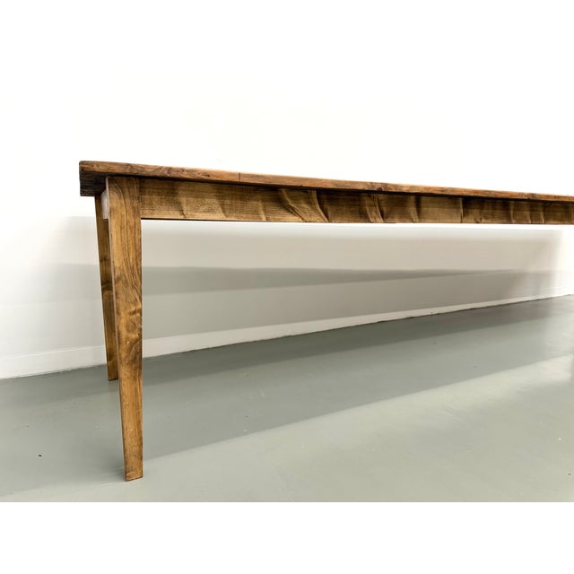 Large Farmhouse Table in Pine with Spindle Legs, 1950s For Sale - Image 10 of 18