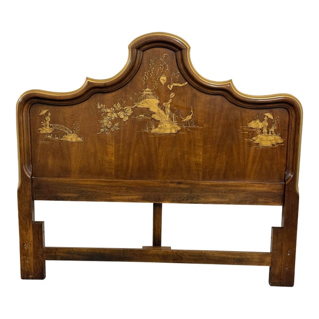 Queen Size Phyllis Andrade for White Furniture Company Chinoiserie Headboard, Vintage For Sale