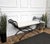 Beautiful Italian neoclassical style curule savonarola wrought Iron bench or window seat or daybed with its typical rolled...