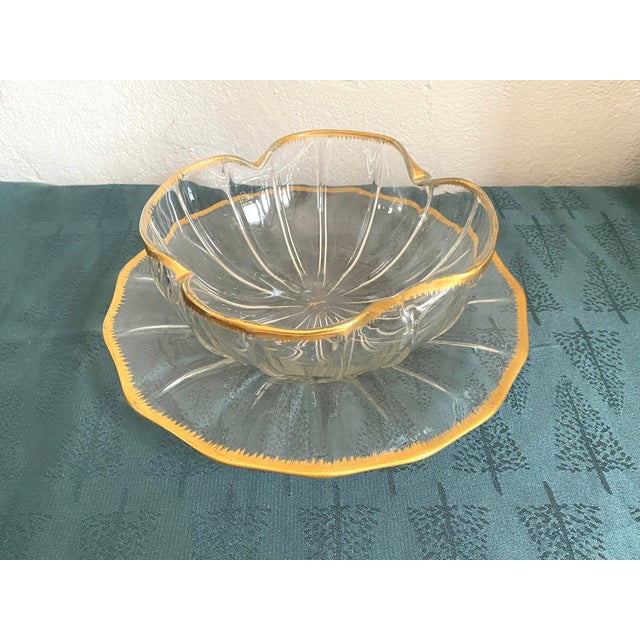 Antique Crystal Cup and Tray Service from Daum Nancy, 1800s, Set of 2 For Sale - Image 4 of 7