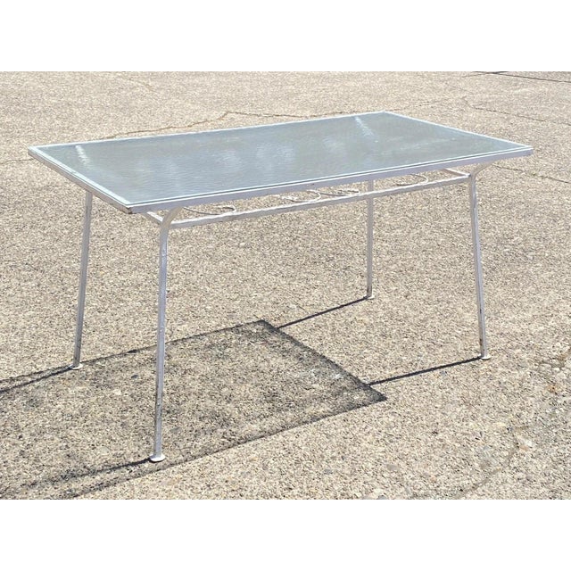 Mid 20th Century Vintage John Salterini Grapevine Wrought Iron Garden Patio Dining Set - 7 Pc Set For Sale - Image 5 of 11