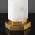 Modern Lynsey Alabaster Table Lamp in Gold/White For Sale - Image 3 of 4