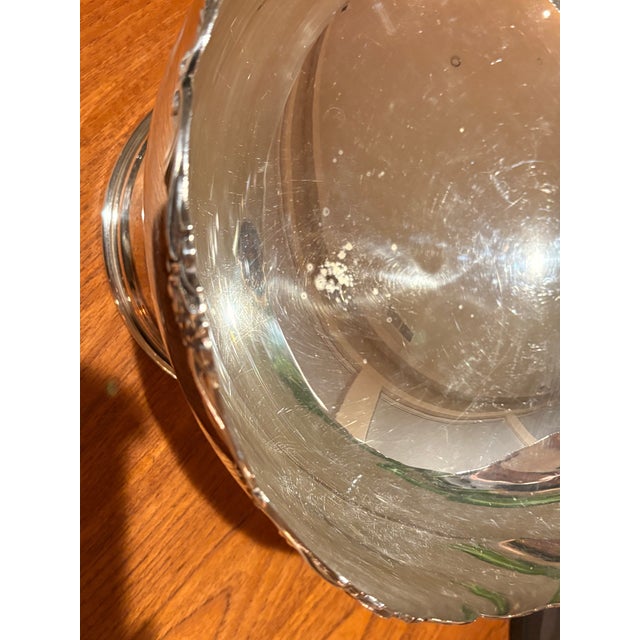Vintage Mid Century Modern Silver Plate Pedestal Punch Bowl Set With 24 Cups - 25 pcs For Sale - Image 10 of 10