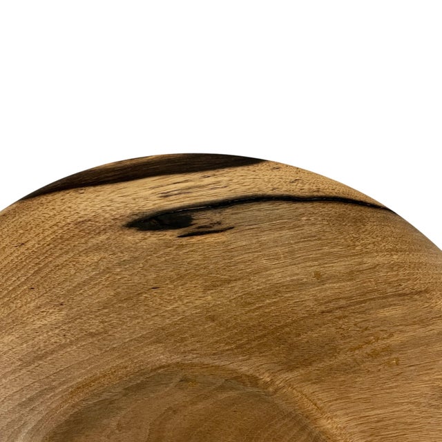 1990s Handcrafted Wooden Intertwined Legs Side Table Signed and Dated by the Artist For Sale - Image 5 of 11