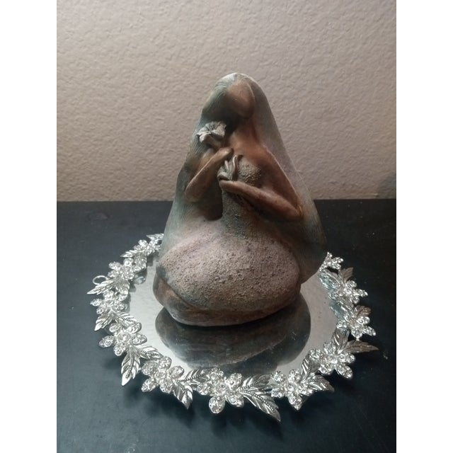 1950s Gorgeous Artist Signed Nolan Raku Figurine For Sale - Image 4 of 8