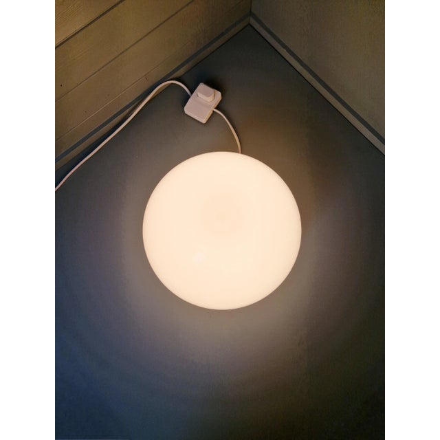 Space Age White Opaline and Chrome Metal Table Lamp, 1970s For Sale - Image 10 of 16