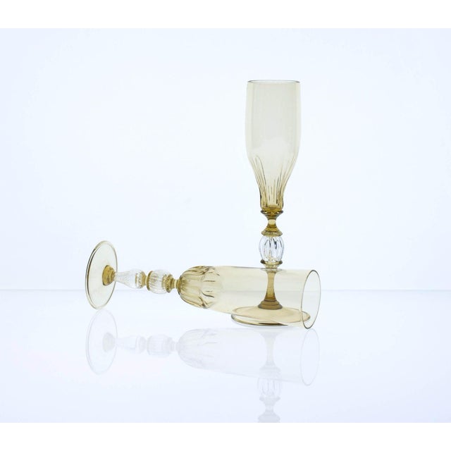 1950s Champagne Flutes by Cenedese, Set of 6 For Sale - Image 5 of 18