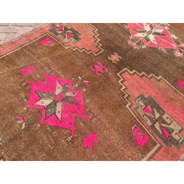 1950's Pink Turkish Rug - 60" X 114" For Sale - Image 4 of 9