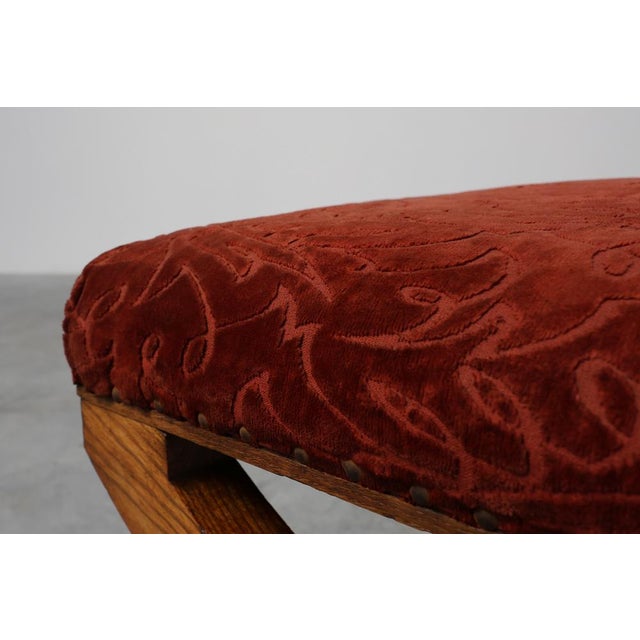 19th Century Gothic Revival Flemish Oak Footstool, Belgium For Sale - Image 9 of 15