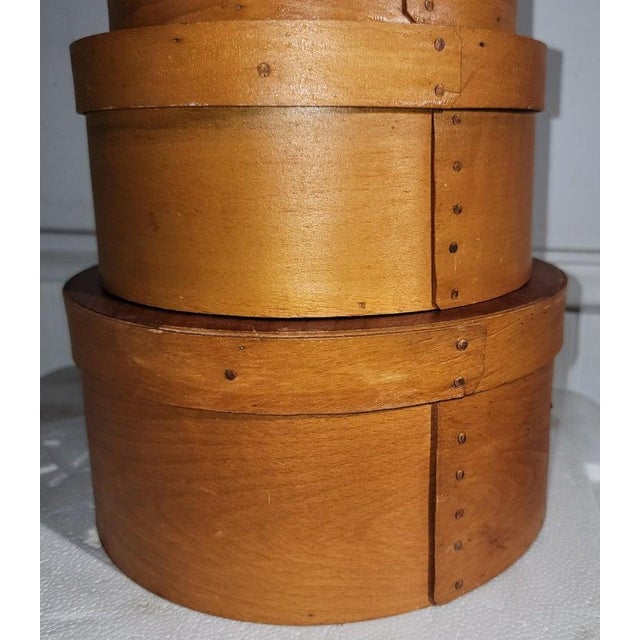 American Late 19Thc Shaker Style Pantry Boxes -Stack of Four For Sale - Image 3 of 6