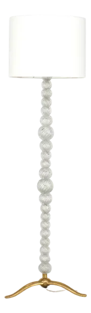 Murano Glass and Bronze Floor Lamp attributed to Seguso Vetri, Italy, 1950s.