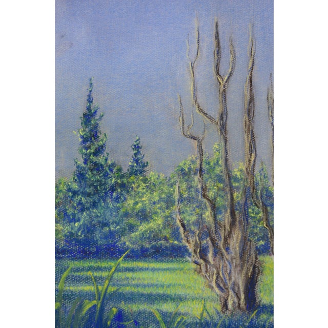 Ken Bower Surrealist "Sleeping Among the Trees" Pastel on Paper 1980 For Sale - Image 4 of 8