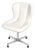 Vintage Italian Swivel Chair in White Leather and Chrome by Gastone Rinaldi for Rima, 1960s For Sale