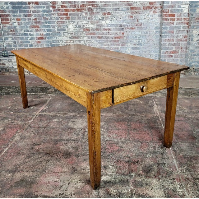 Wood 19th Century French Farm Dining Table For Sale - Image 7 of 13