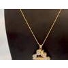 Vintage I Love You Pendant with Ruby in 14 K Yellow Gold Chain, 16" Long, 5.8gm For Sale - Image 16 of 18