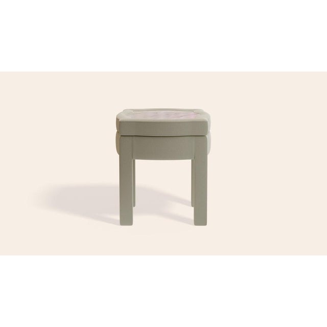 Nougat Boucle Piero Ottoman by Ceraudo For Sale - Image 5 of 8