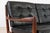 Black Scandinavian 3-Seater Sofa in Wood and Black Leather, 1960s For Sale - Image 8 of 12