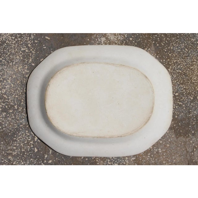 Red Antique "Wood & Brownfield Grecian Statue" Staffordshire Transferware Platter, Unmarked For Sale - Image 8 of 9