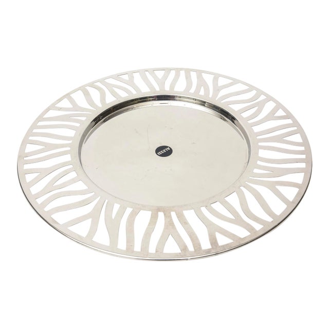 Alessi Stainless Steel Serving Tray 1980's For Sale