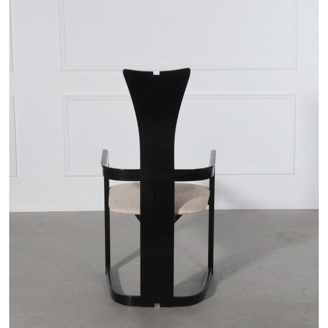 Postmodern 80s Post Modern Sculptural High Back Barrel Armchair For Sale - Image 3 of 5