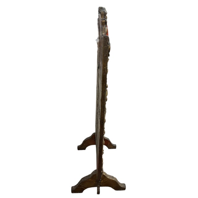 Antique Brass Fire Board For Sale - Image 4 of 5