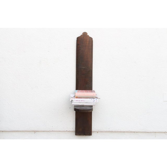 This dramatic, tall & slim folding wall piece is an exceptional example of Primitive Wood Carving and cultural artifact,...