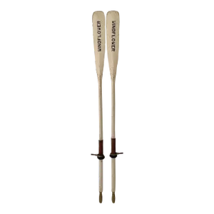 Vintage Black and White Windflower Oars, Pair