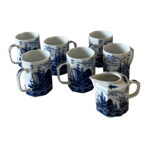 Vintage Andrea by Sadek Clipper Ship Mugs and Creamer