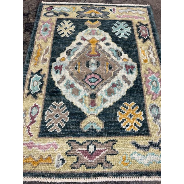 Turkish Oushak Rug 2'2' x 2'10" #24330 Explore a curated collection of hallway runners, wool rugs, and handmade...